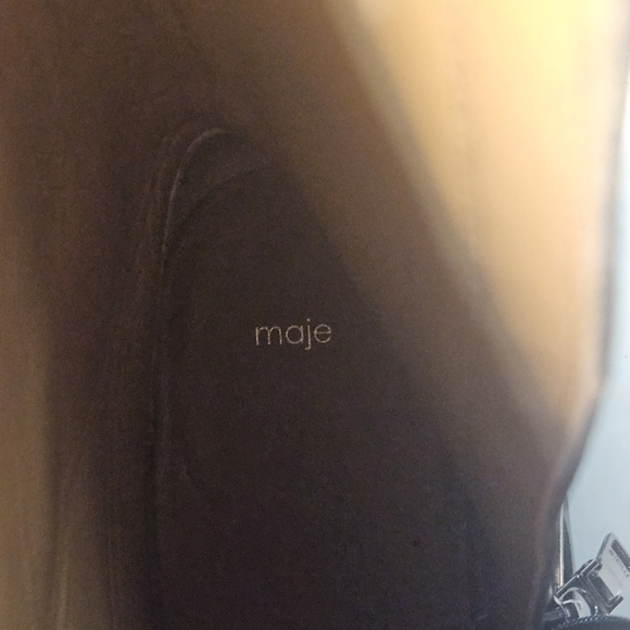 Maje Ranger Ankle Boots With Punk Details SZ  10.5 - Picture 7 of 10